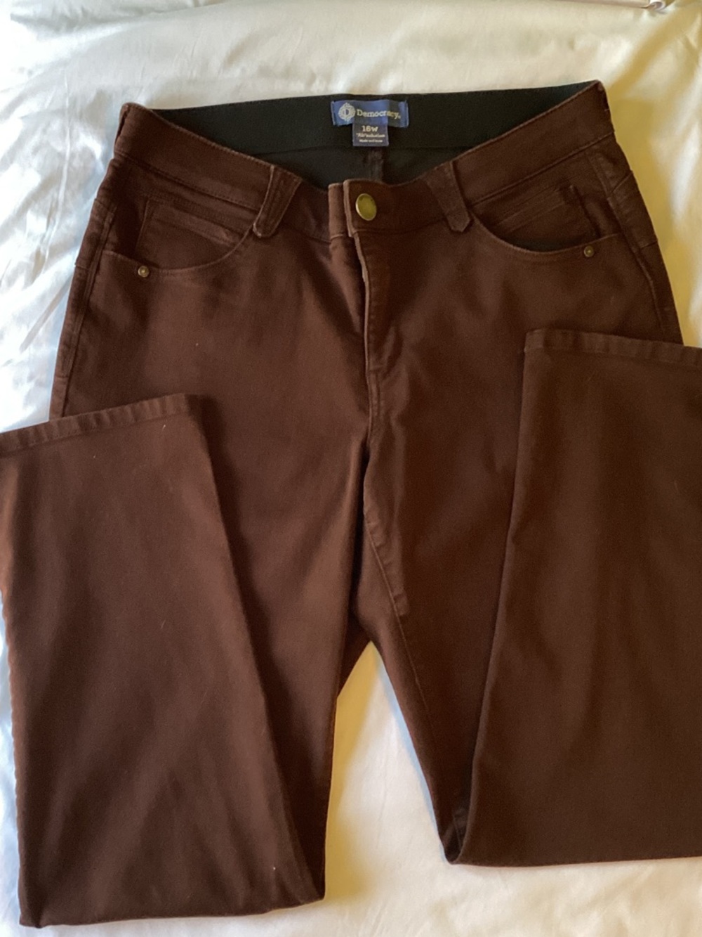 Democracy Chocolate Brown Stretch Pants